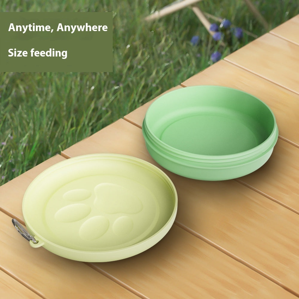 Pet Outdoor Portable Dog Food Bowl Snack Box Feeding Food Water