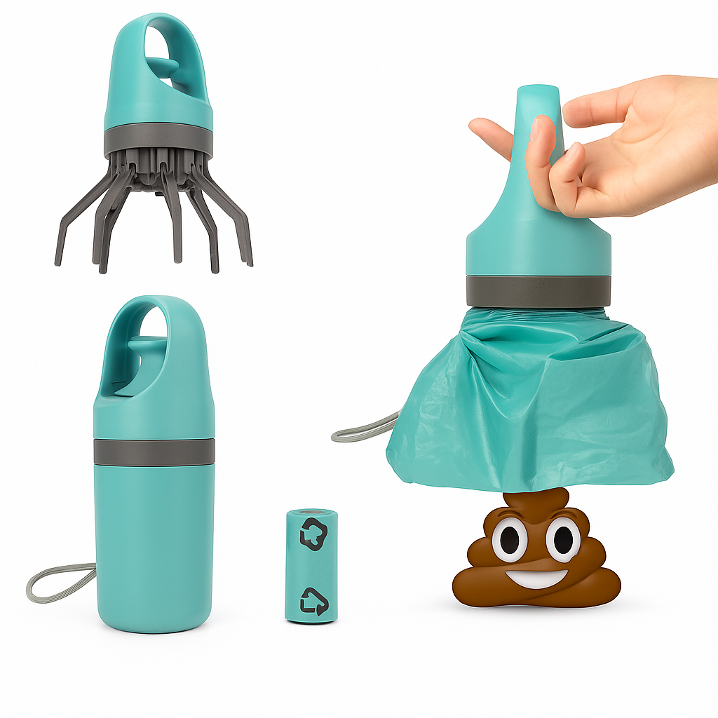 Portable Dog Pooper Scooper with Bag Dispenser