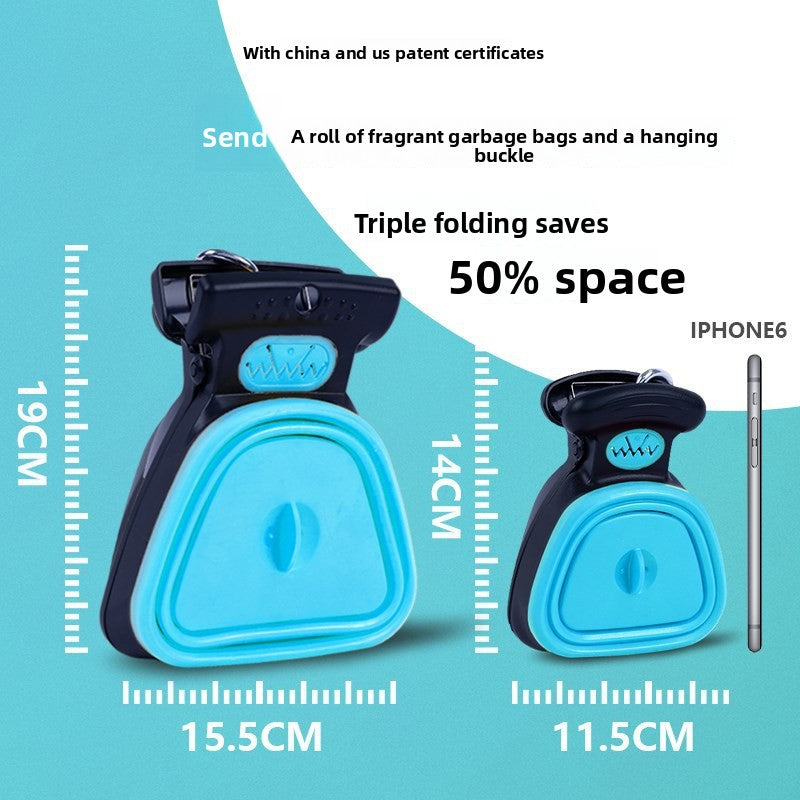Portable folding dog litter box for going out