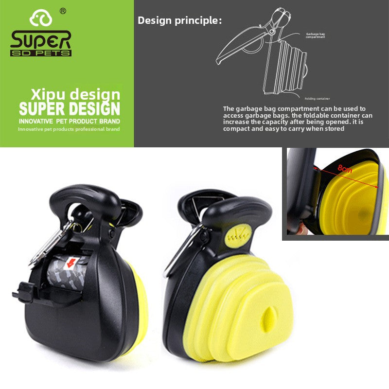 Portable folding dog litter box for going out