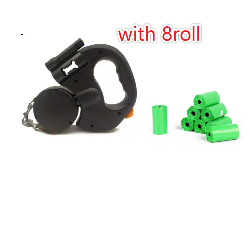 Dual Retractable LED Dog Leash – Tangle-Free, Reflective & 360° Swivel