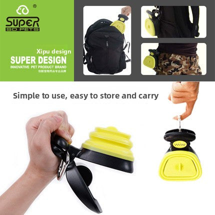 Portable folding dog litter box for going out